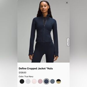 Lululemon Define Cropped Jacket *Nulu